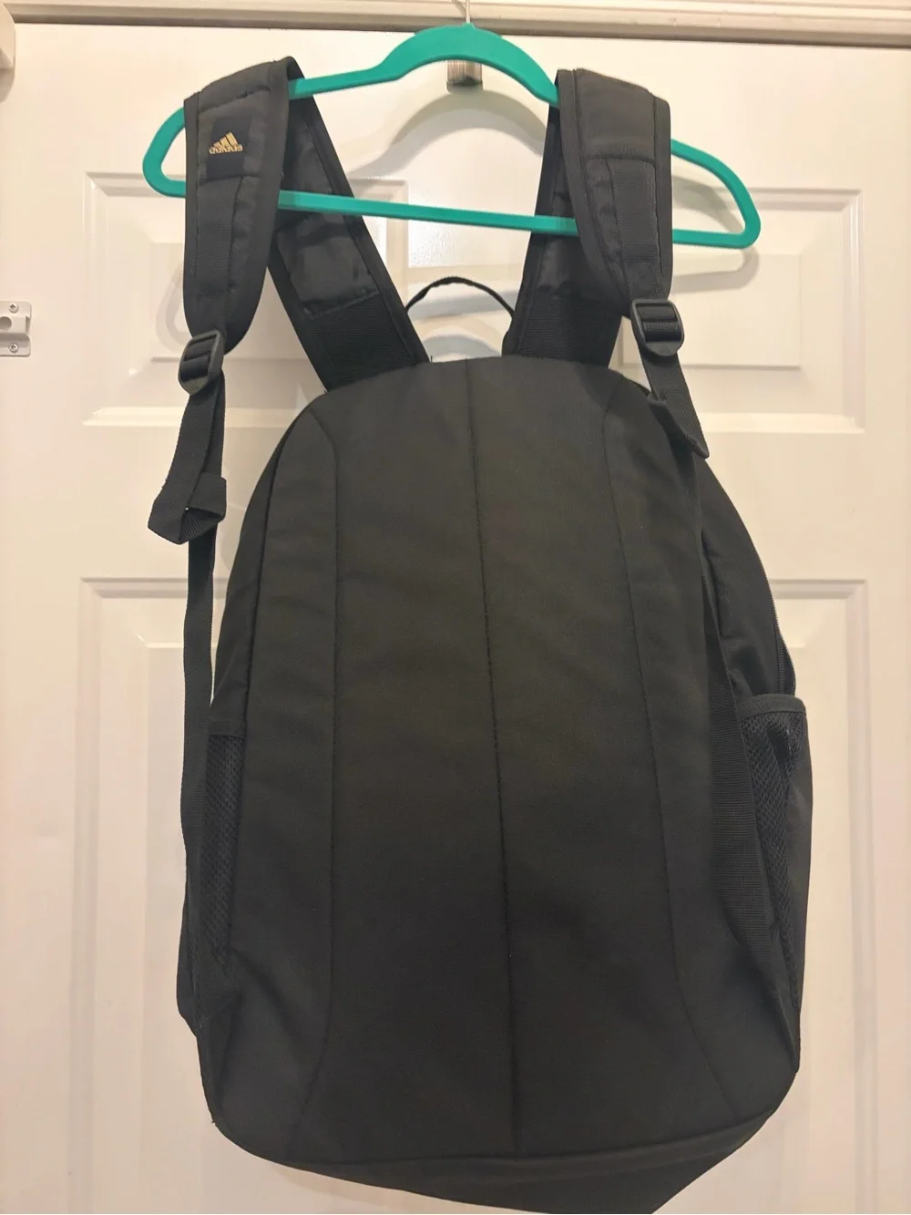 adidas Black Backpack with Gold Logo Accents